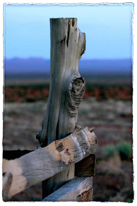 Fencepost at Dusk In Monument Valley, AZ � Dave Hickey